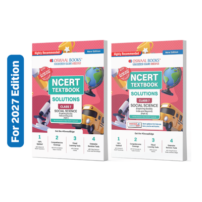 Oswaal NCERT Textbook Solutions Class 7 Social Science (Exploring Society India And Beyond) Part-1 & Part-2 | Set of 2 Books | For Latest Exam