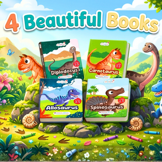 Lil Legends Dinosaur Padded Board Books for Kids | Set of 4 Books | Illustrated Dinosaur Storybooks | Early Learning Fun | Age 2-5 Years | Padded Cover Set