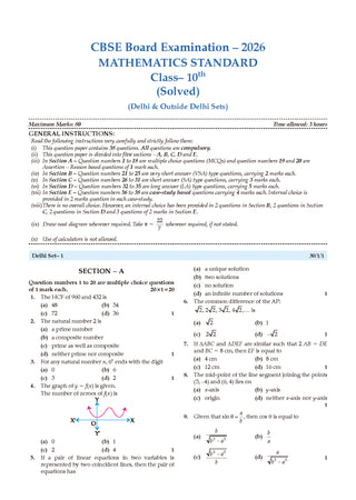 CBSE Class 10 Mathematics (Standard) Question Bank | Chapter & Topic-wise Solved Papers (2017-2026) | Based on Latest Syllabus (April 2026) | Includes 2026 Papers | | For 2027 Exam