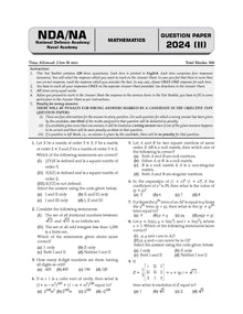 NDA-NA (NATIONAL DEFENCE ACADEMY/NAVAL ACADEMY) 16 Previous Solved Papers| Year-wise 2017-2025 (I) | Mathematics | For 2025 Exam