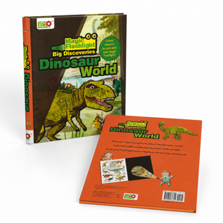 Lil Legends Magic Flashlight Big Discoveries Dinosaur World for Kids | Interactive Hidden Picture Book with Reveal Card | Interesting Facts | Activity Book for Toddlers | For Age 3+