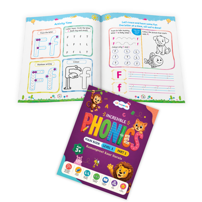 Incredible Phonics for Starters Bundle – 5 Books | Level 1 & 2 Phonics Main Books + Sight Words | Early Reading, Letter Sounds & Word Skills | Learning Books for Ages 3–4+