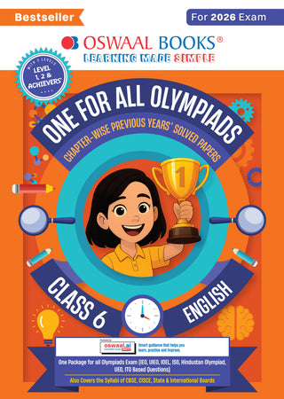 One For All Olympiads Class 6 English Prep-Guide Book | Chapter-wise Previous Years' Solved Papers | Questions for SOF IEO & Other Olympiad Exams 2026 | With Sample Practice Papers & Oswaal.AI