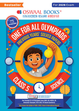 One For All Olympiads Class 5 Science Prep-Guide Book | Chapter-wise Previous Years' Solved Papers | Questions for SOF NSO & Other Olympiad Exams 2026 | With Sample Practice Papers & Oswaal.AI
