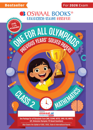 One For All Olympiads Class 2 Maths Prep-Guide Book | Chapter-wise Previous Years' Solved Papers | Questions for SOF IMO & Other Olympiad Exams 2026 | With Sample Practice Papers & Oswaal.AI