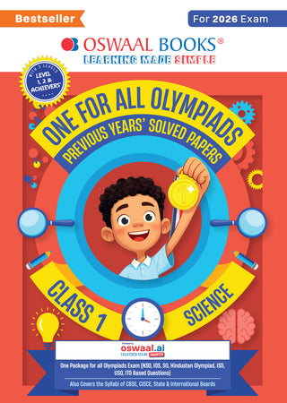 One For All Olympiads Class 1 Science Prep-Guide Book | Chapter-wise Previous Years' Solved Papers | Questions for SOF NSO & Other Olympiad Exams 2026 | With Sample Practice Papers & Oswaal.AI