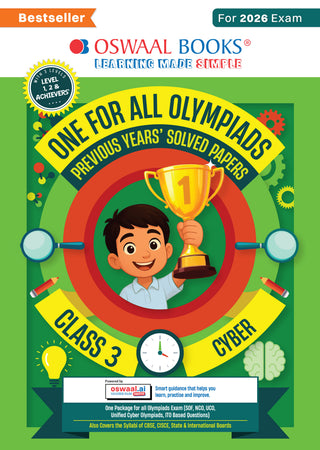 One For All Olympiads Class 3 Cyber Prep-Guide Book | Chapter-wise Previous Years' Solved Papers | Questions for SOF ICSO & Other Olympiad Exams 2026 | With Sample Practice Papers & Oswaal.AI