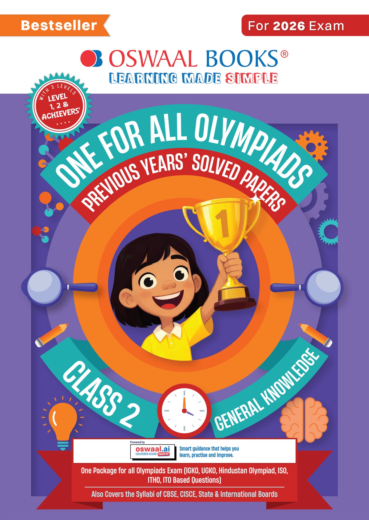 One For All Olympiads Class 2 General Knowledge (GK) Prep-Guide Book | Chapter-wise Previous Years' Solved Papers | Questions for SOF& Other Exams 2026 | With Sample Practice Papers & Oswaal.AI