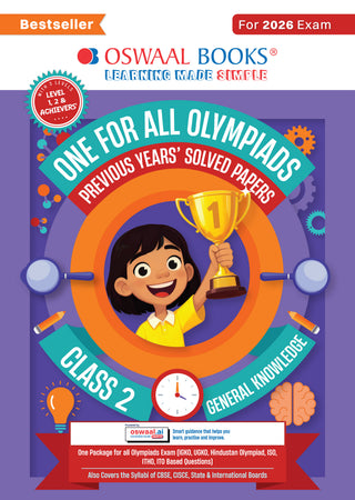 One For All Olympiads Class 2 General Knowledge (GK) Prep-Guide Book | Chapter-wise Previous Years' Solved Papers | Questions for SOF& Other Exams 2026 | With Sample Practice Papers & Oswaal.AI