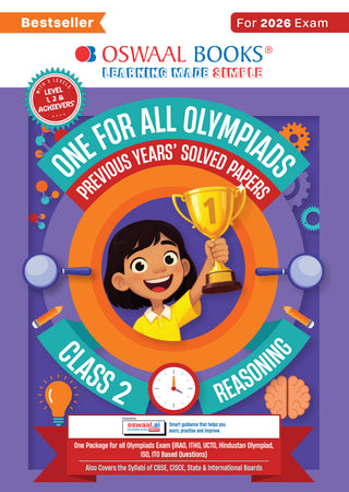 One For All Olympiads Class 2 Logical Reasoning Prep-Guide Book | Chapter-wise Previous Years' Solved Papers | Questions for Silverzone, Crest& Other Exams 2026 | With Sample Papers& Oswaal.AI