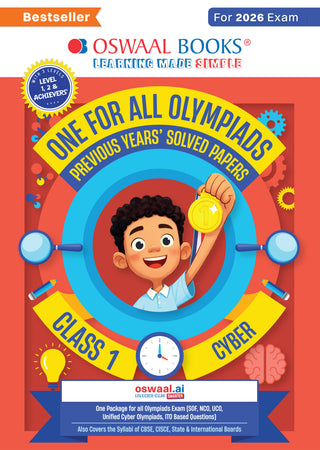 One For All Olympiads Class 1 Cyber Prep-Guide Book | Chapter-wise Previous Years' Solved Papers | Questions for SOF ICSO & Other Olympiad Exams 2026 | With Sample Practice Papers & Oswaal.AI