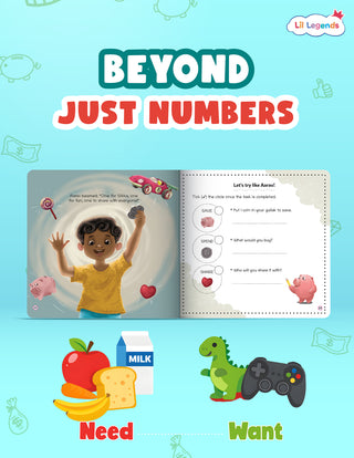 Lil Legends Aarav and Sikka Story Book for Kids | A Book of Financial Literacy | Builds Money Awareness, Savings & Smart Habits | Illustrated Picture Book | Age 5+ Years