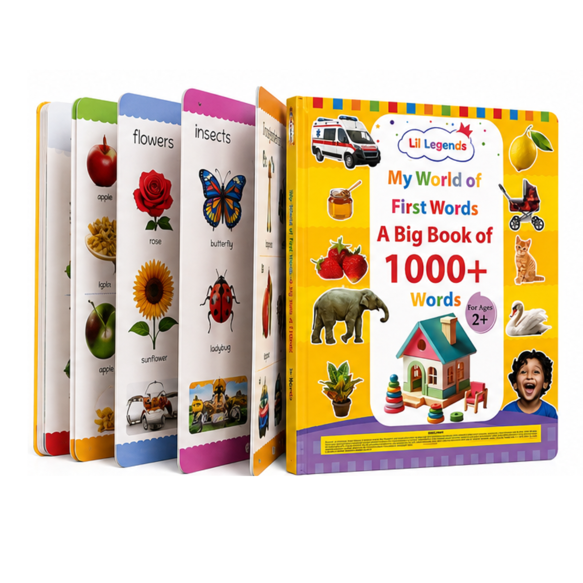 Lil Legends My World of First Words - Big Picture Book of 1000+ Words for Kids Age 2+ Years | Early Learning Vocabulary Book with Colourful Illustrations | First Words Book for Toddlers & Preschoolers