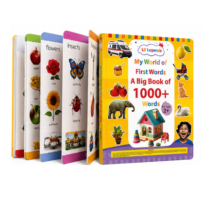 Lil Legends My World of First Words - Big Picture Book of 1000+ Words for Kids Age 2+ Years | Early Learning Vocabulary Book with Colourful Illustrations | First Words Book for Toddlers & Preschoolers