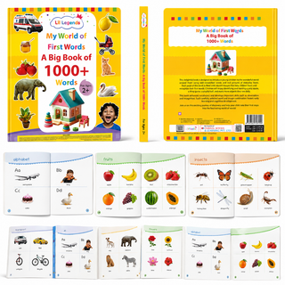 Lil Legends My World of First Words - Big Picture Book of 1000+ Words for Kids Age 2+ Years | Early Learning Vocabulary Book with Colourful Illustrations | First Words Book for Toddlers & Preschoolers