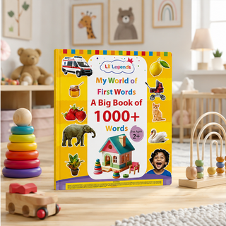 Lil Legends My World of First Words - Big Picture Book of 1000+ Words for Kids Age 2+ Years | Early Learning Vocabulary Book with Colourful Illustrations | First Words Book for Toddlers & Preschoolers