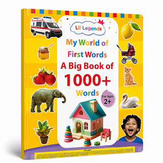 Lil Legends My World of First Words - Big Picture Book of 1000+ Words for Kids Age 2+ Years | Early Learning Vocabulary Book with Colourful Illustrations | First Words Book for Toddlers & Preschoolers