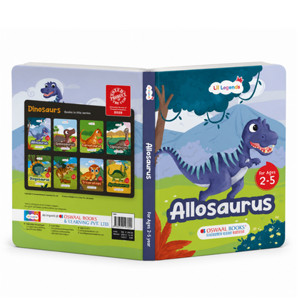 Oswaal Lil Legends Padded Board Book for Kids | I am an Allosaurus | Illustrated Dinosaur Book for Toddlers | Durable Early Learning Picture Book | Age 2-5 Years | Padded Cover Edition