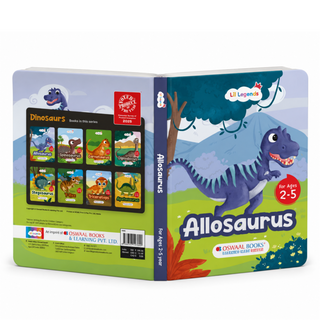 Lil Legends Padded Board Book for Kids | I am an Allosaurus | Illustrated Dinosaur Book for Toddlers | Durable Early Learning Picture Book | Age 2-5 Years | Padded Cover Edition