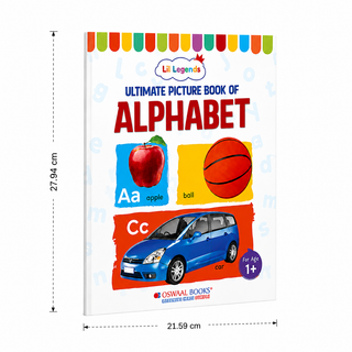 Lil Legends Ultimate Picture Book for Kids Age 1+ Years - Learn About Alphabet (ABC) | Early Learning Illustrated Book with Colourful Pictures | First Words Book for Toddlers & Preschoolers