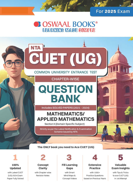 NTA CUET (UG) Chapterwise Question Bank Mathematics/Applied Math (For 2025 Exam)