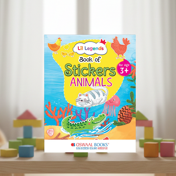 Lil Legends Book of Stickers For Kids, Age 3+, To learn about Animals