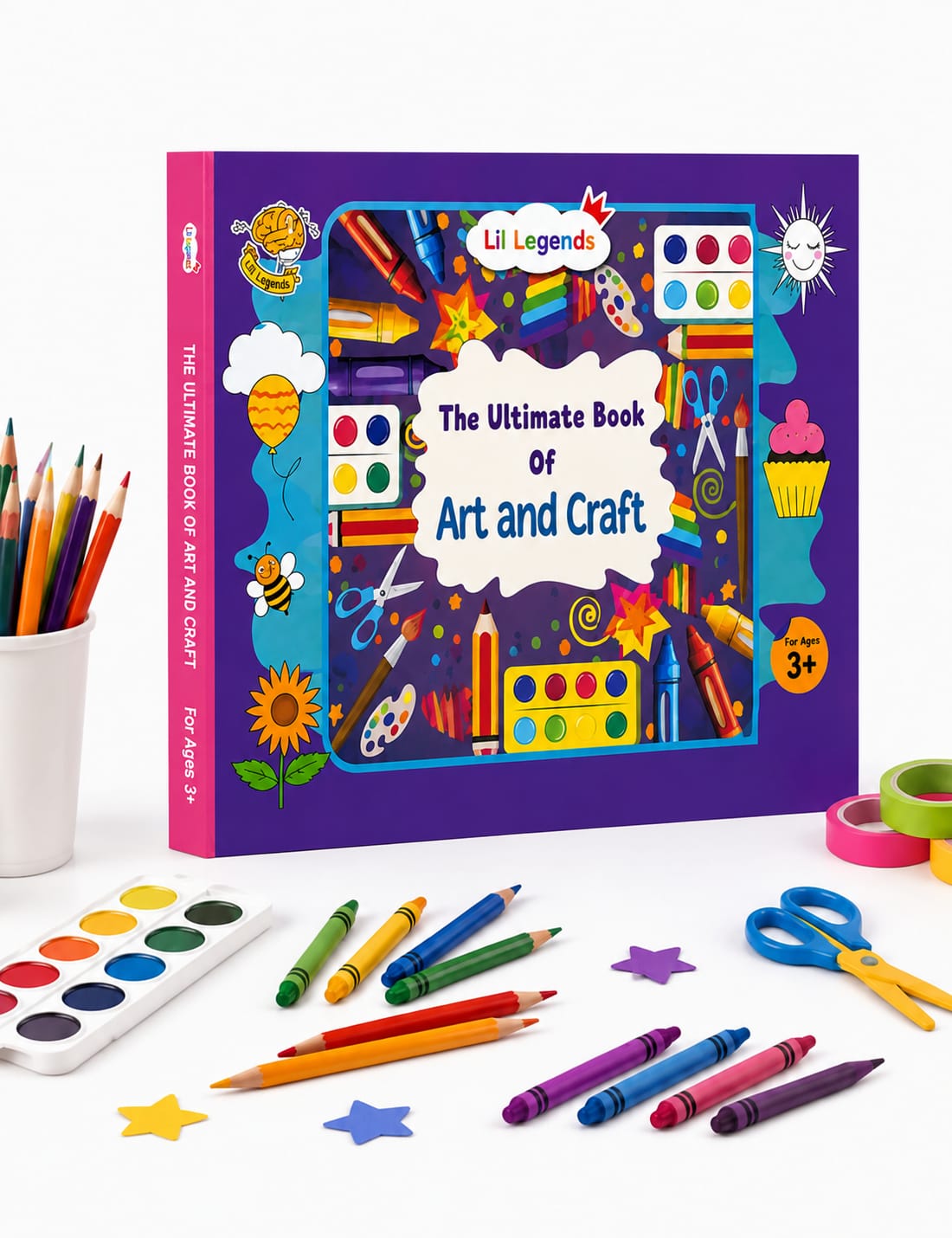 Lil Legends The Ultimate Book of Art and Craft for Kids | 30+ Creative Activities and DIY Projects | Imagination and Creativity | Tracing, Drawing, Colouring and Craft Activities | Age 3+
