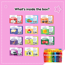 Lil Legends My First Mini Library Box Set - 12 Books for Kids: Alphabet, Numbers, Shapes, Colors, Animals, Vegetables, Fruits & More | Vibrant Pictures & Fun Activities | Ages 1 to 3 Years