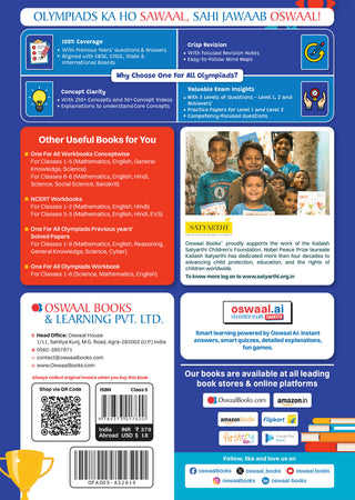 One For All Olympiads Class 5 Science Prep-Guide Book | Chapter-wise Previous Years' Solved Papers | Questions for SOF NSO & Other Olympiad Exams 2026 | With Sample Practice Papers & Oswaal.AI