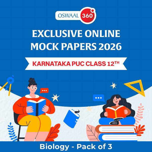 Karnataka PUC Class 12th Biology | Exclusive Online Mock Papers 2026 - Pack of 3