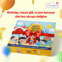 Lil Legends Busy Summer Brain Box for Kids Age 3+ | 11-in-1 Summer Vacation Learning Kit with Sticker Books, Colouring, Moral Stories, Activity Books & Free Stationery Kit