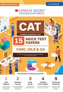 CAT 15 Mock Test Papers for 2024 Exam Oswaal Books and Learning Private Limited