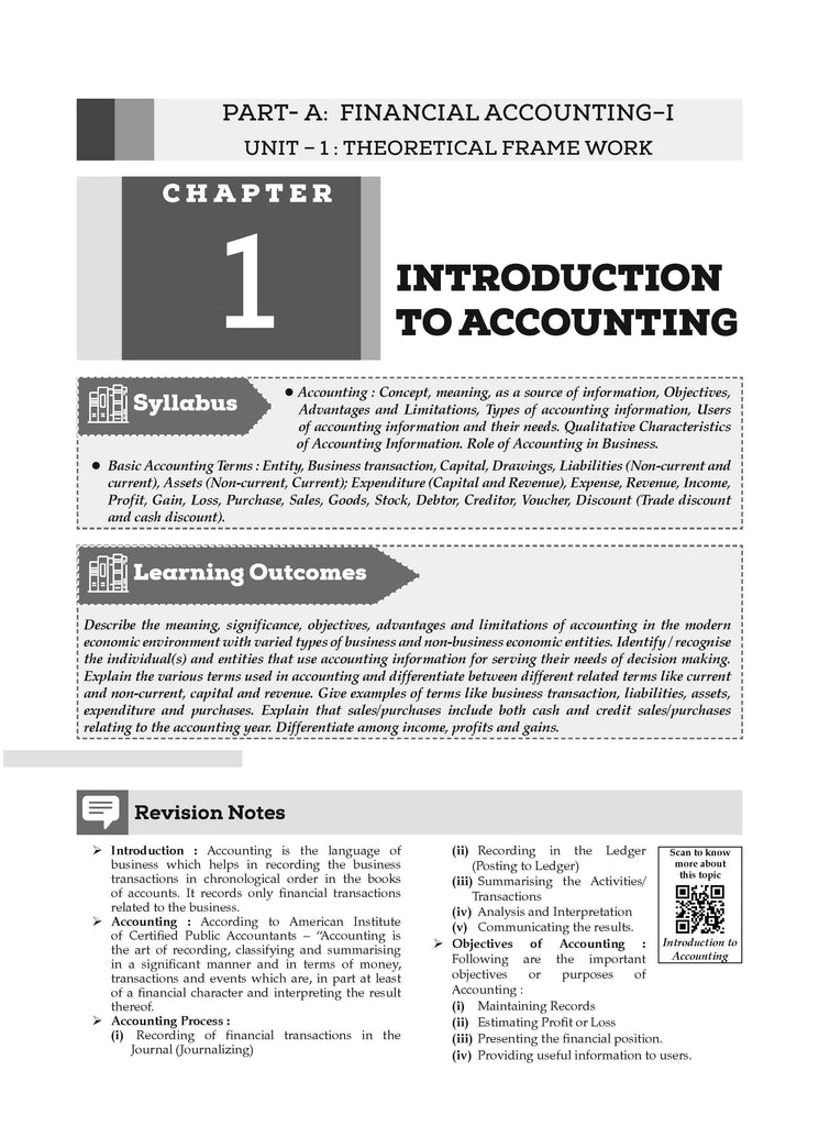 CBSE Chapterwise & Topicwise Question Bank Class 11 Accountancy Book (2024 Exam) 