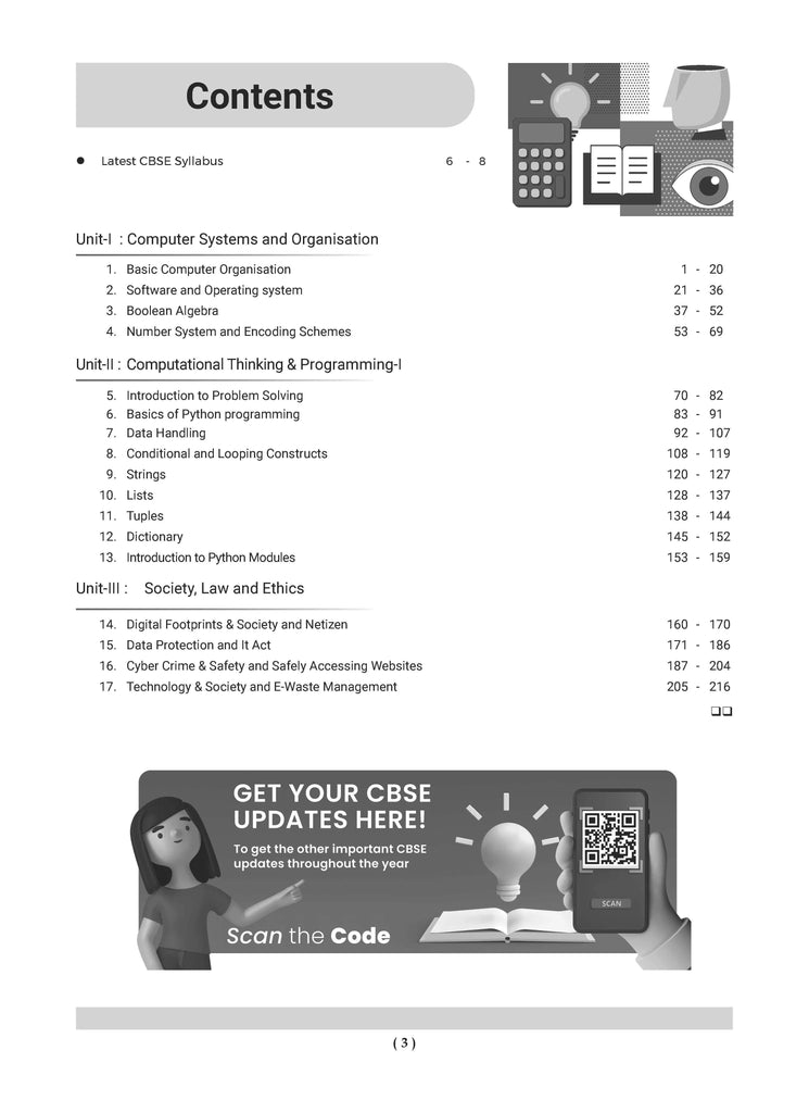 CBSE Chapterwise & Topicwise Question Bank Class 11 Computer Science Book (2024 Exam) 