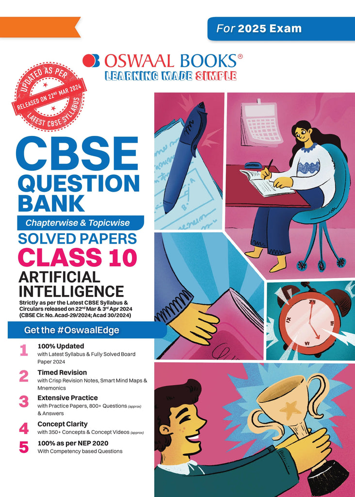 CBSE Question Bank Class 10 Artificial Intelligence, Chapterwise and Topicwise Solved Papers For Board Exams 2025 Oswaal Books and Learning Private Limited