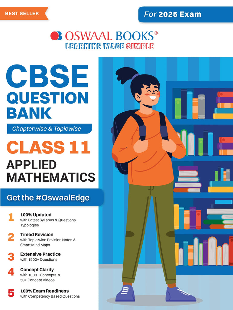 CBSE Question Bank Class 11 Applied Mathematics, Chapterwise and Topicwise Solved Papers For 2025 Exams Oswaal Books and Learning Private Limited