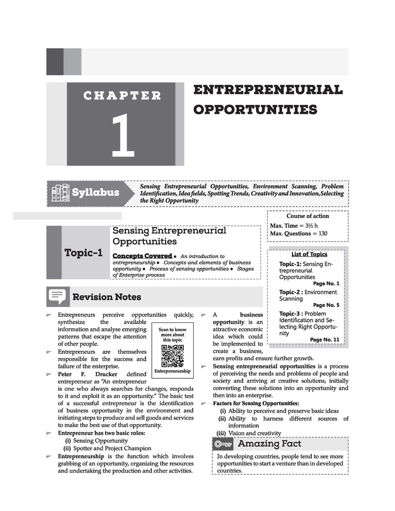 CBSE Question Bank Class 12 Entrepreneurship, Chapterwise and Topicwise Solved Papers For Board Exams 2025 Oswaal Books and Learning Private Limited