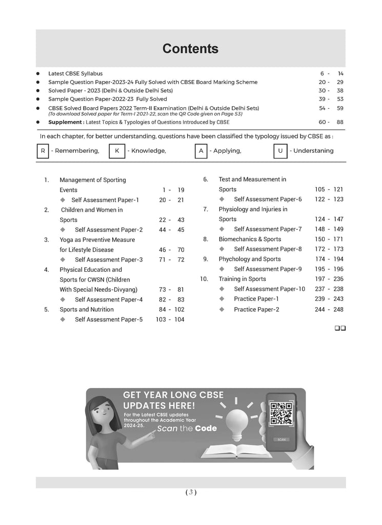 CBSE Question Bank Class 12 Physical Education, Chapterwise and Topicwise Solved Papers For Board Exams 2025 Oswaal Books and Learning Private Limited