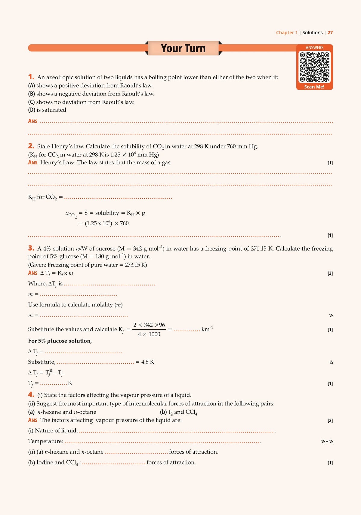 CBSE Question Bank for Class 12 Chemistry| Chapter-wise and Topic-wise: Solved Papers (2017-2026) | Includes 2026 Papers- fully solved | With oswaal.ai | For 2027 ExamÂ 
