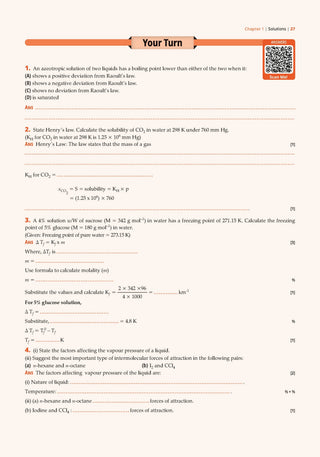 CBSE Question Bank for Class 12 Chemistry| Chapter-wise and Topic-wise: Solved Papers (2017-2026) | Includes 2026 Papers- fully solved | With oswaal.ai | For 2027 Exam 