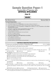 CBSE Sample Question Papers Class 10 Artificial Intelligence Book (For 2025 Exam) Oswaal Books and Learning Private Limited