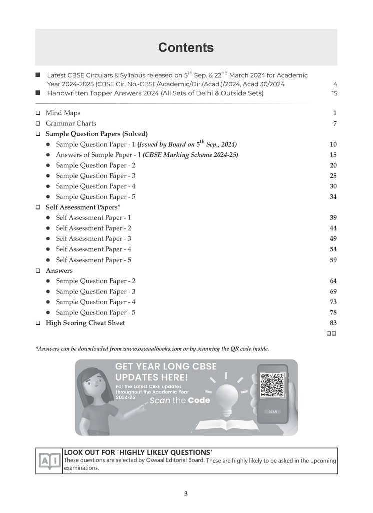 CBSE Sample Question Papers Class 10 English Communicative Book (For 2025 Exam) Oswaal Books and Learning Private Limited