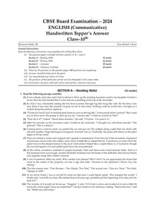 CBSE Sample Question Papers Class 10 English Communicative Book (For 2025 Exam) Oswaal Books and Learning Private Limited