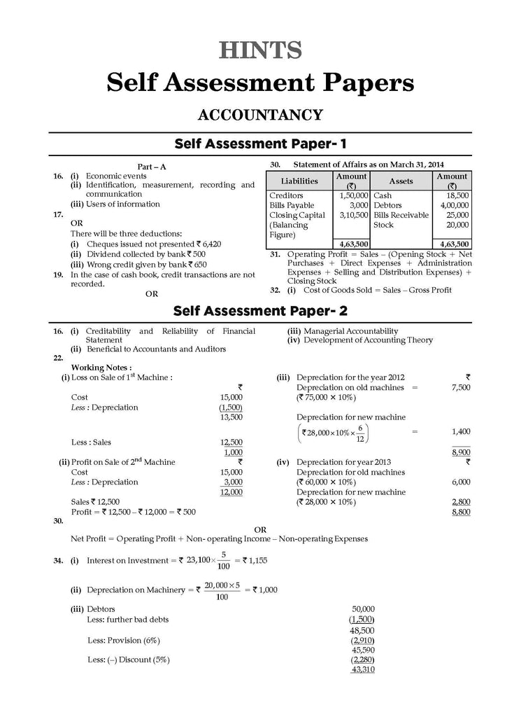 CBSE Sample Question Papers Class 11 Accountancy Book (For 2025 Exam) Oswaal Books and Learning Private Limited