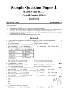 CBSE Sample Question Papers Class 11 Biology Book (For 2025 Exam) Oswaal Books and Learning Private Limited