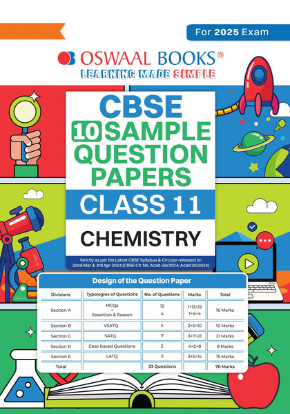 CBSE Sample Question Papers Class 11 Chemistry Book (For 2025 Exam)