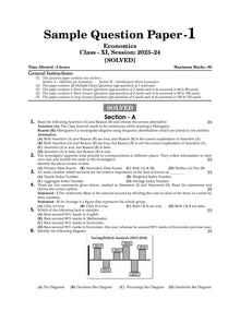 CBSE Sample Question Papers Class 11 Economics | For 2024 Exams