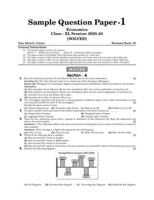 CBSE Sample Question Papers Class 11 Economics Book (For 2025 Exam) Oswaal Books and Learning Private Limited