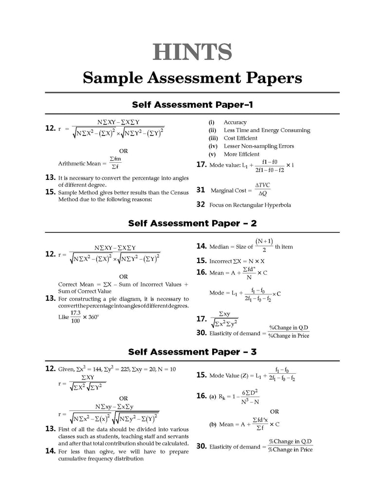 CBSE Sample Question Papers Class 11 Economics Book (For 2025 Exam) Oswaal Books and Learning Private Limited