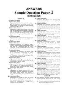 CBSE Sample Question Papers Class 11 History Book (For 2025 Exam) Oswaal Books and Learning Private Limited